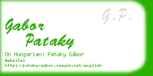 gabor pataky business card